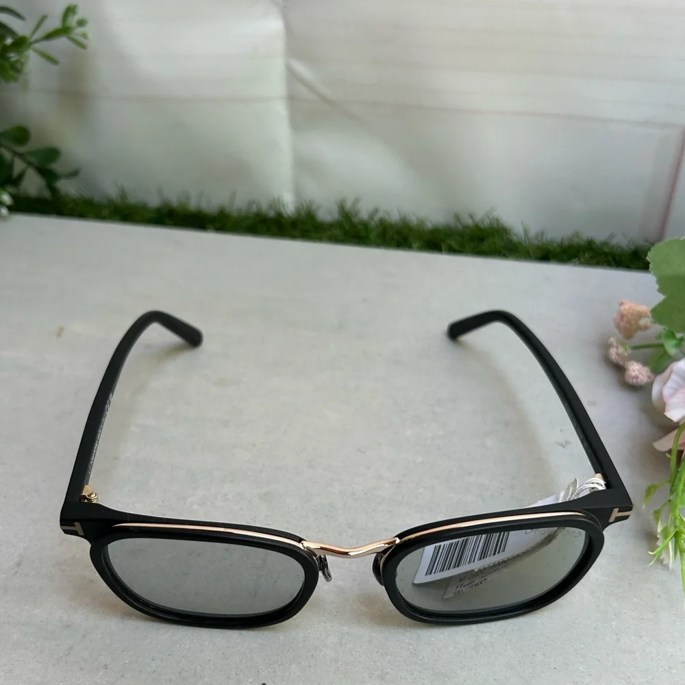TOM FORD Tf 963-d O1b Shiny Black/Smoke gold Uv Protection 52-20-140 New unisex